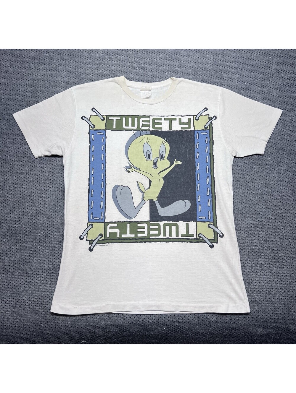 Vintage 1995 Tweety Bird T-Shirt Large Looney Tunes Men’s Rare White Cartoon